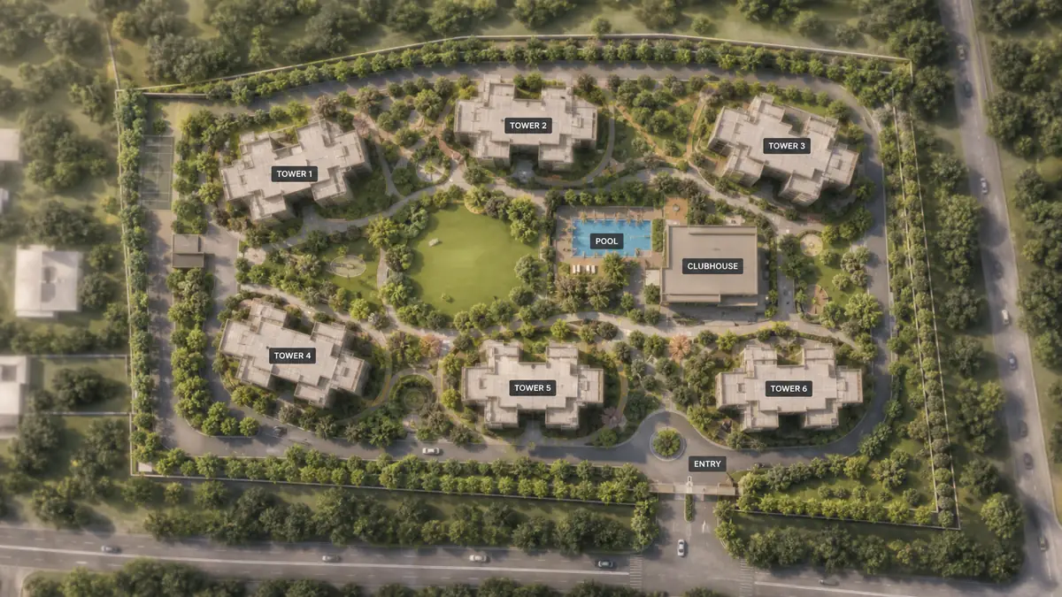 Lodha Hopefarm Whitefield master plan site layout